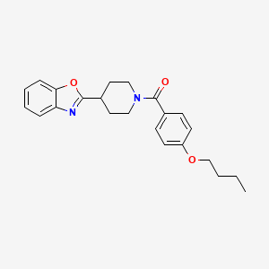 molecular formula C23H26N2O3 B11372267 2-[1-(4-Butoxybenzoyl)piperidin-4-yl]-1,3-benzoxazole 