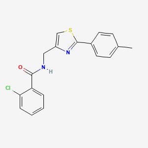 2-chloro-N-{[2-(4-methylphenyl)-1,3-thiazol-4-yl]methyl}benzamide