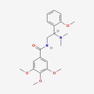 molecular formula C21H28N2O5 B11372299 N-[2-(dimethylamino)-2-(2-methoxyphenyl)ethyl]-3,4,5-trimethoxybenzamide 