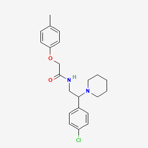 N-[2-(4-chlorophenyl)-2-(piperidin-1-yl)ethyl]-2-(4-methylphenoxy)acetamide