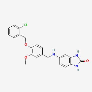 5-({4-[(2-chlorobenzyl)oxy]-3-methoxybenzyl}amino)-1,3-dihydro-2H-benzimidazol-2-one