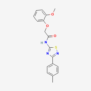 2-(2-methoxyphenoxy)-N-[3-(4-methylphenyl)-1,2,4-thiadiazol-5-yl]acetamide