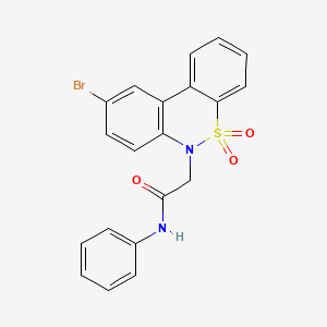 2-(9-bromo-5,5-dioxido-6H-dibenzo[c,e][1,2]thiazin-6-yl)-N-phenylacetamide