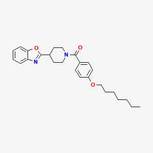 2-{1-[4-(Heptyloxy)benzoyl]piperidin-4-yl}-1,3-benzoxazole