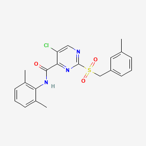 5-chloranyl-N-(2,6-dimethylphenyl)-2-[(3-methylphenyl)methylsulfonyl]pyrimidine-4-carboxamide