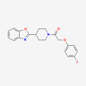 molecular formula C20H19FN2O3 B11372382 1-[4-(1,3-Benzoxazol-2-yl)piperidin-1-yl]-2-(4-fluorophenoxy)ethanone 