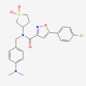 5-(4-chlorophenyl)-N-[4-(dimethylamino)benzyl]-N-(1,1-dioxidotetrahydrothiophen-3-yl)-1,2-oxazole-3-carboxamide