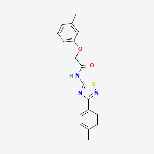 2-(3-methylphenoxy)-N-[3-(4-methylphenyl)-1,2,4-thiadiazol-5-yl]acetamide