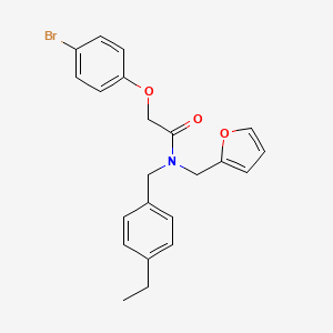 molecular formula C22H22BrNO3 B11372416 2-(4-bromophenoxy)-N-(4-ethylbenzyl)-N-(furan-2-ylmethyl)acetamide 