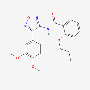 molecular formula C20H21N3O5 B11372418 N-[4-(3,4-dimethoxyphenyl)-1,2,5-oxadiazol-3-yl]-2-propoxybenzamide 