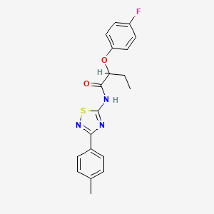 2-(4-fluorophenoxy)-N-[3-(4-methylphenyl)-1,2,4-thiadiazol-5-yl]butanamide