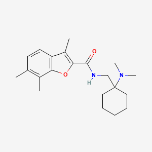 N-{[1-(dimethylamino)cyclohexyl]methyl}-3,6,7-trimethyl-1-benzofuran-2-carboxamide