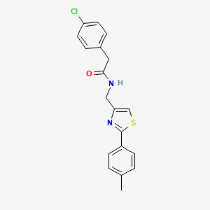 2-(4-chlorophenyl)-N-{[2-(4-methylphenyl)-1,3-thiazol-4-yl]methyl}acetamide