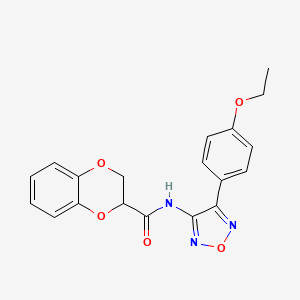 molecular formula C19H17N3O5 B11372472 N-[4-(4-ethoxyphenyl)-1,2,5-oxadiazol-3-yl]-2,3-dihydro-1,4-benzodioxine-2-carboxamide 