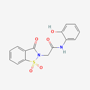 2-(1,1-dioxido-3-oxo-1,2-benzisothiazol-2(3H)-yl)-N-(2-hydroxyphenyl)acetamide