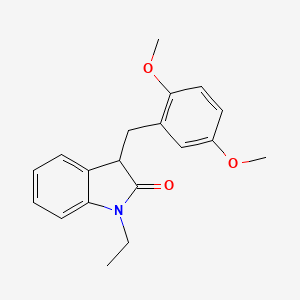 molecular formula C19H21NO3 B11372496 3-(2,5-dimethoxybenzyl)-1-ethyl-1,3-dihydro-2H-indol-2-one 