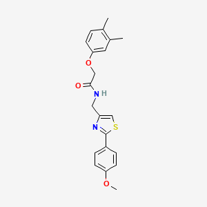 molecular formula C21H22N2O3S B11372501 2-(3,4-dimethylphenoxy)-N-{[2-(4-methoxyphenyl)-1,3-thiazol-4-yl]methyl}acetamide 