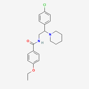 molecular formula C22H27ClN2O2 B11372550 N-[2-(4-chlorophenyl)-2-(piperidin-1-yl)ethyl]-4-ethoxybenzamide 