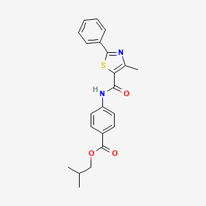 2-Methylpropyl 4-{[(4-methyl-2-phenyl-1,3-thiazol-5-yl)carbonyl]amino}benzoate