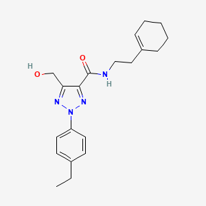 N-[2-(cyclohex-1-en-1-yl)ethyl]-2-(4-ethylphenyl)-5-(hydroxymethyl)-2H-1,2,3-triazole-4-carboxamide