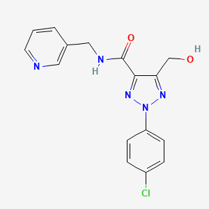 molecular formula C16H14ClN5O2 B11372572 2-(4-chlorophenyl)-5-(hydroxymethyl)-N-(pyridin-3-ylmethyl)-2H-1,2,3-triazole-4-carboxamide 