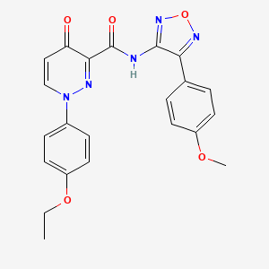 molecular formula C22H19N5O5 B11372581 1-(4-ethoxyphenyl)-N-[4-(4-methoxyphenyl)-1,2,5-oxadiazol-3-yl]-4-oxo-1,4-dihydropyridazine-3-carboxamide 