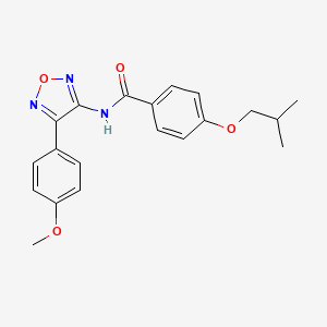 molecular formula C20H21N3O4 B11372586 N-[4-(4-methoxyphenyl)-1,2,5-oxadiazol-3-yl]-4-(2-methylpropoxy)benzamide 