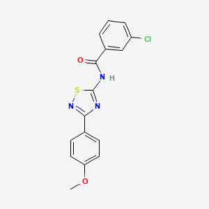 3-chloro-N-[3-(4-methoxyphenyl)-1,2,4-thiadiazol-5-yl]benzamide