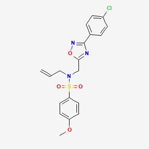 N-{[3-(4-chlorophenyl)-1,2,4-oxadiazol-5-yl]methyl}-4-methoxy-N-(prop-2-en-1-yl)benzenesulfonamide