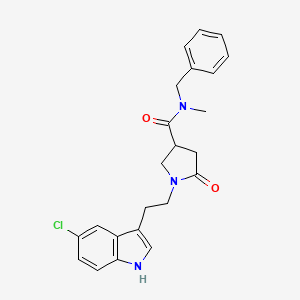 N-benzyl-1-[2-(5-chloro-1H-indol-3-yl)ethyl]-N-methyl-5-oxopyrrolidine-3-carboxamide