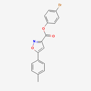 4-Bromophenyl 5-(4-methylphenyl)-1,2-oxazole-3-carboxylate