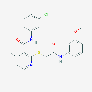 N-(3-chlorophenyl)-2-({2-[(3-methoxyphenyl)amino]-2-oxoethyl}sulfanyl)-4,6-dimethylpyridine-3-carboxamide