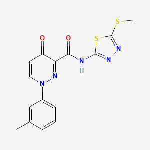 molecular formula C15H13N5O2S2 B11372733 1-(3-methylphenyl)-N-[5-(methylsulfanyl)-1,3,4-thiadiazol-2-yl]-4-oxo-1,4-dihydropyridazine-3-carboxamide 