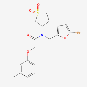 N-[(5-bromofuran-2-yl)methyl]-N-(1,1-dioxidotetrahydrothiophen-3-yl)-2-(3-methylphenoxy)acetamide