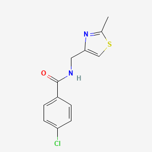 4-chloro-N-[(2-methyl-1,3-thiazol-4-yl)methyl]benzamide