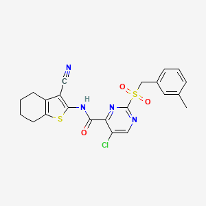 5-chloro-N-(3-cyano-4,5,6,7-tetrahydro-1-benzothiophen-2-yl)-2-[(3-methylbenzyl)sulfonyl]pyrimidine-4-carboxamide