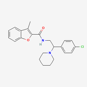 N-[2-(4-chlorophenyl)-2-(piperidin-1-yl)ethyl]-3-methyl-1-benzofuran-2-carboxamide