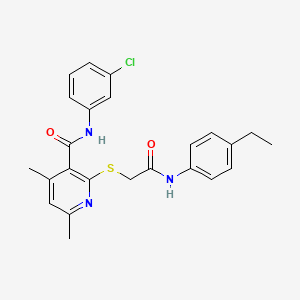 N-(3-chlorophenyl)-2-({2-[(4-ethylphenyl)amino]-2-oxoethyl}sulfanyl)-4,6-dimethylpyridine-3-carboxamide