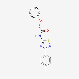 molecular formula C17H15N3O2S B11372800 N-[3-(4-methylphenyl)-1,2,4-thiadiazol-5-yl]-2-phenoxyacetamide 