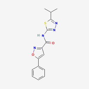 5-phenyl-N-[5-(propan-2-yl)-1,3,4-thiadiazol-2-yl]-1,2-oxazole-3-carboxamide