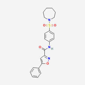 N-[4-(azepan-1-ylsulfonyl)phenyl]-5-phenyl-1,2-oxazole-3-carboxamide