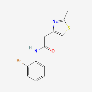 molecular formula C12H11BrN2OS B11372854 N-(2-bromophenyl)-2-(2-methyl-1,3-thiazol-4-yl)acetamide 