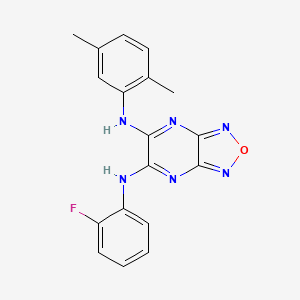 N-(2,5-dimethylphenyl)-N'-(2-fluorophenyl)[1,2,5]oxadiazolo[3,4-b]pyrazine-5,6-diamine