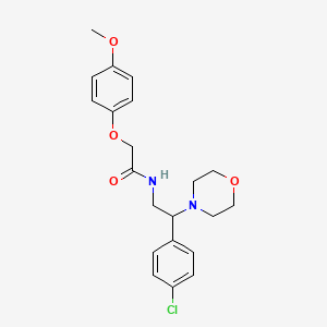 N-[2-(4-chlorophenyl)-2-(morpholin-4-yl)ethyl]-2-(4-methoxyphenoxy)acetamide