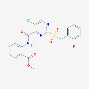 Methyl 2-[({5-chloro-2-[(2-fluorobenzyl)sulfonyl]pyrimidin-4-yl}carbonyl)amino]benzoate