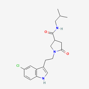 1-[2-(5-chloro-1H-indol-3-yl)ethyl]-N-(2-methylpropyl)-5-oxopyrrolidine-3-carboxamide