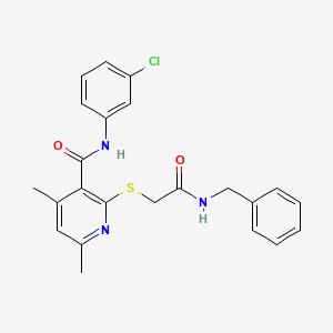 2-{[2-(benzylamino)-2-oxoethyl]sulfanyl}-N-(3-chlorophenyl)-4,6-dimethylpyridine-3-carboxamide