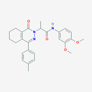 N-(3,4-dimethoxyphenyl)-2-[4-(4-methylphenyl)-1-oxo-5,6,7,8-tetrahydrophthalazin-2(1H)-yl]propanamide