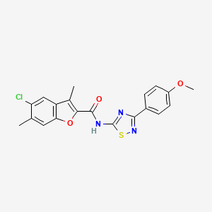 5-chloro-N-[3-(4-methoxyphenyl)-1,2,4-thiadiazol-5-yl]-3,6-dimethyl-1-benzofuran-2-carboxamide