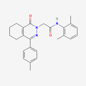 molecular formula C25H27N3O2 B11372962 N-(2,6-dimethylphenyl)-2-[4-(4-methylphenyl)-1-oxo-5,6,7,8-tetrahydrophthalazin-2(1H)-yl]acetamide 